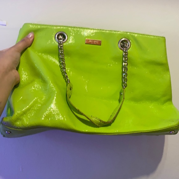 Handbags - Leather neon green Kate Spade bag